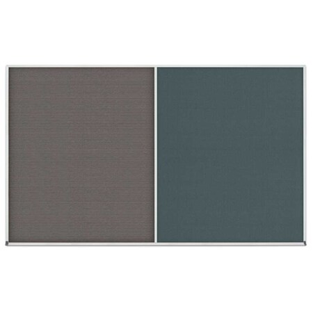United Visual Products Enclosed Corkboard, 1 Door, 48"x36", 4" Fra UV3402-BRONZE-MEDGRY